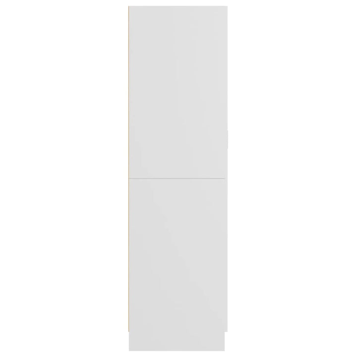 klædeskab 82,5x51,5x180 cm konstrueret træ hvid