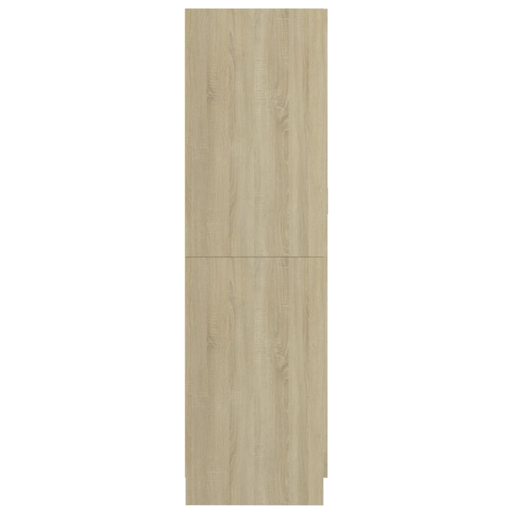 klædeskab 82,5x51,5x180 cm konstrueret træ sonoma-eg