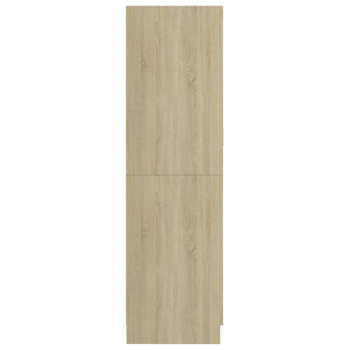 klædeskab 82,5x51,5x180 cm konstrueret træ sonoma-eg