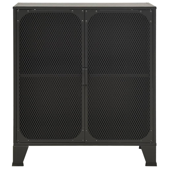 opbevaringsskab 72x36x82 cm metal og MDF grå