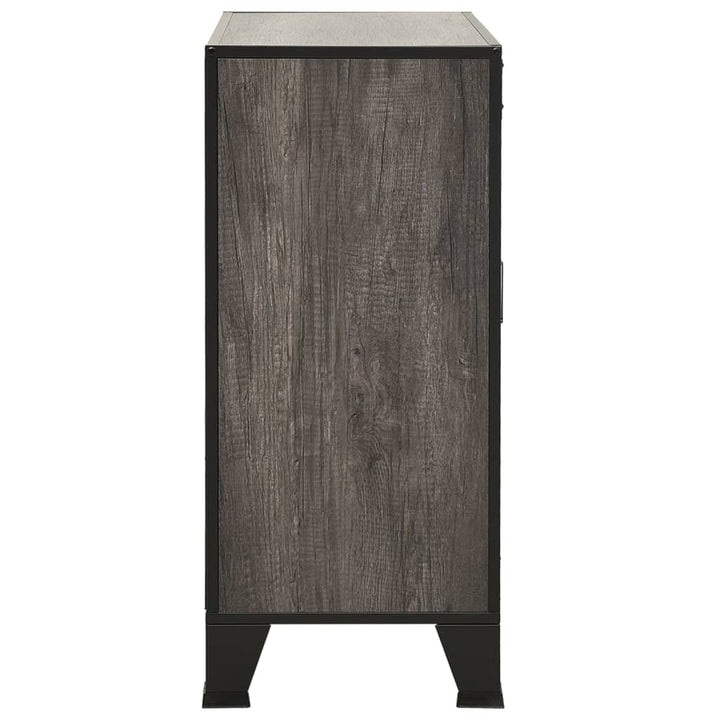 opbevaringsskab 72x36x82 cm metal og MDF grå