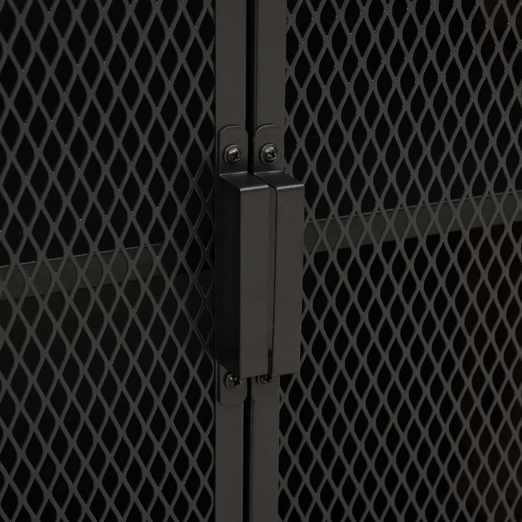 opbevaringsskab 72x36x82 cm metal og MDF grå