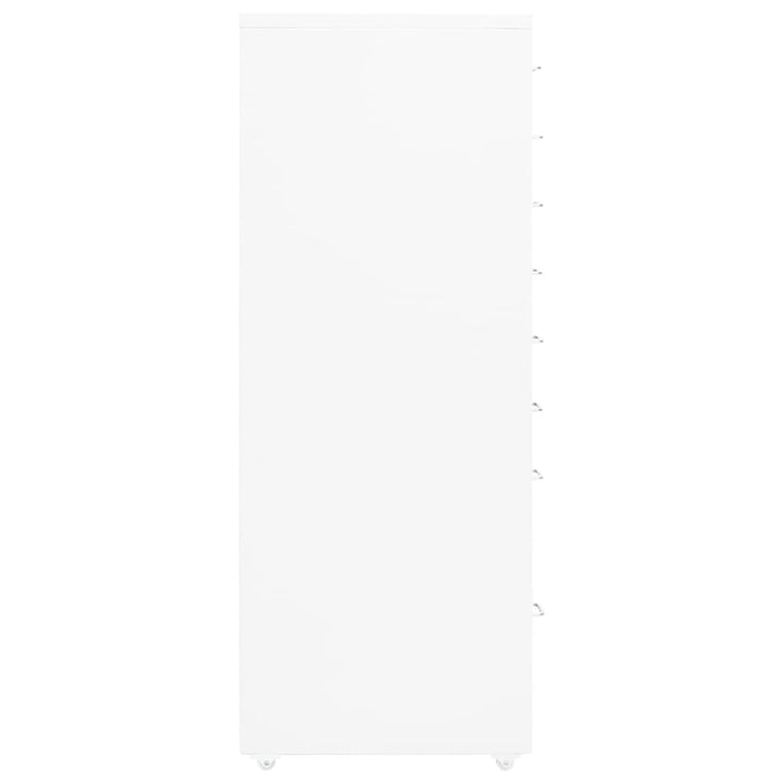 mobilt arkivskab 28x41x109 cm metal hvid