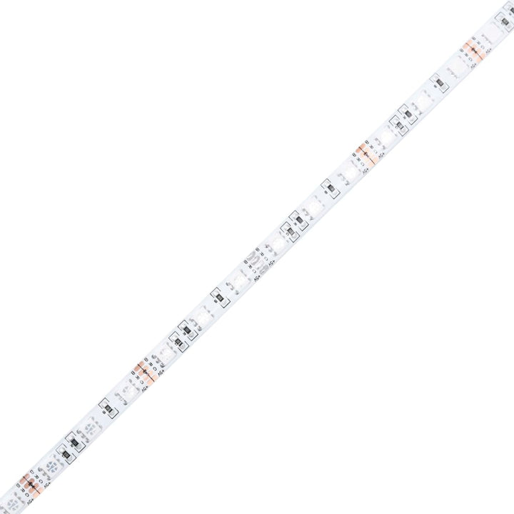 sengeborde med LED-lys 2 stk. 60x35x40 cm sort