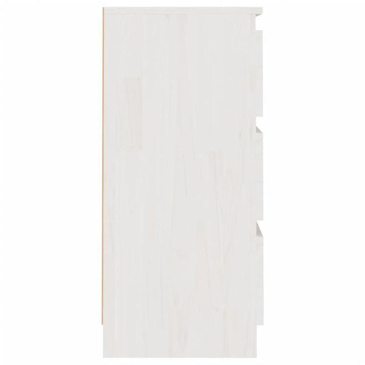 sengeborde 2 stk. 40x29,5x64 cm massivt fyrretræ hvid