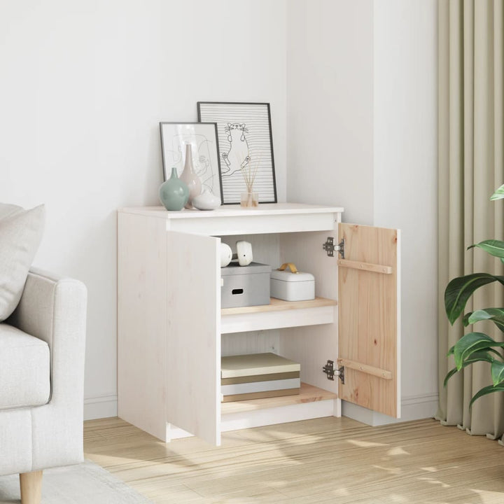 skab 60x36x65 cm massivt fyrretræ hvid