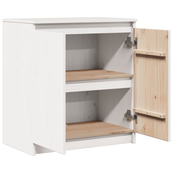 skab 60x36x65 cm massivt fyrretræ hvid