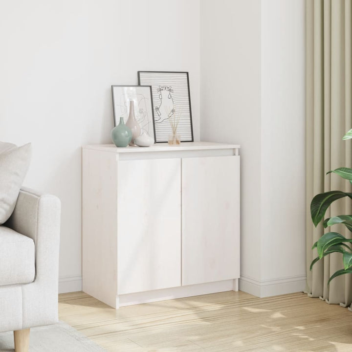 skab 60x36x65 cm massivt fyrretræ hvid