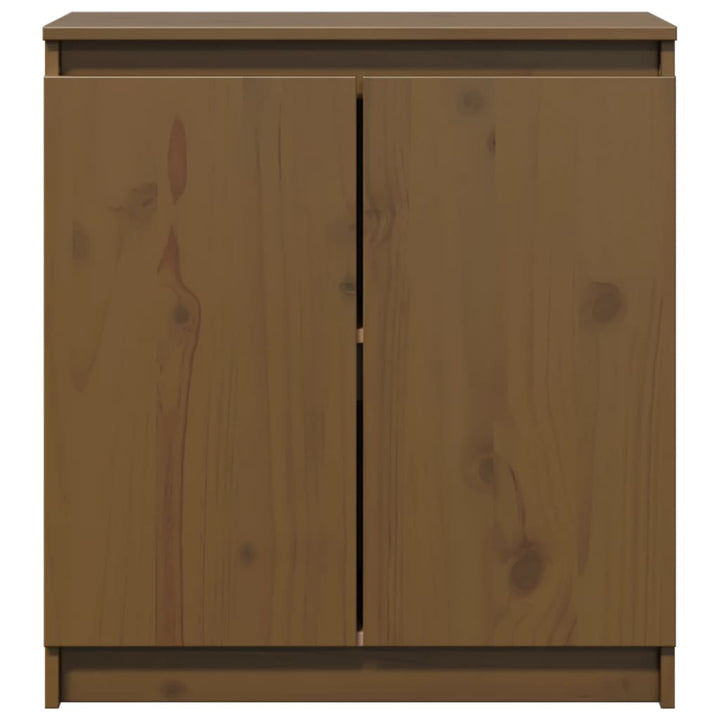 skab 60x36x65 cm massivt fyrretræ gyldenbrun