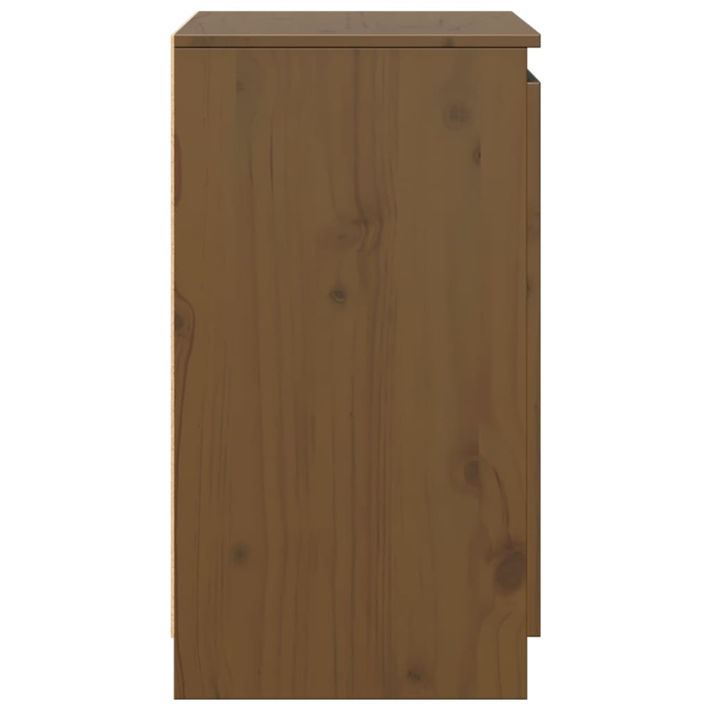 skab 60x36x65 cm massivt fyrretræ gyldenbrun