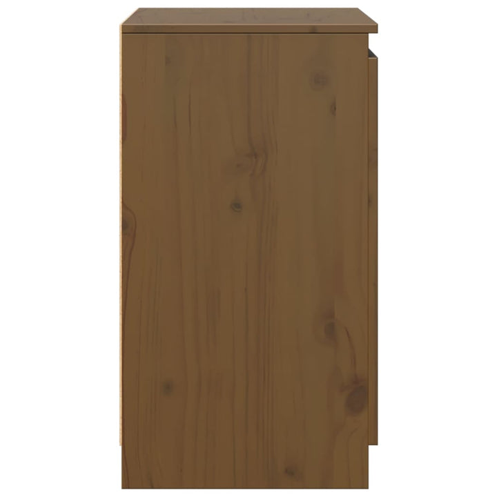 skab 60x36x65 cm massivt fyrretræ gyldenbrun