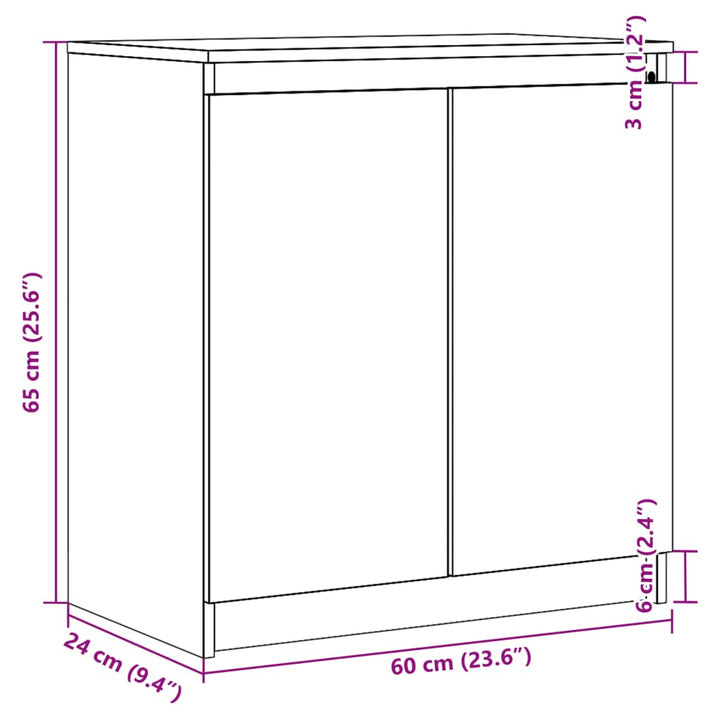 skab 60x36x65 cm massivt fyrretræ gyldenbrun