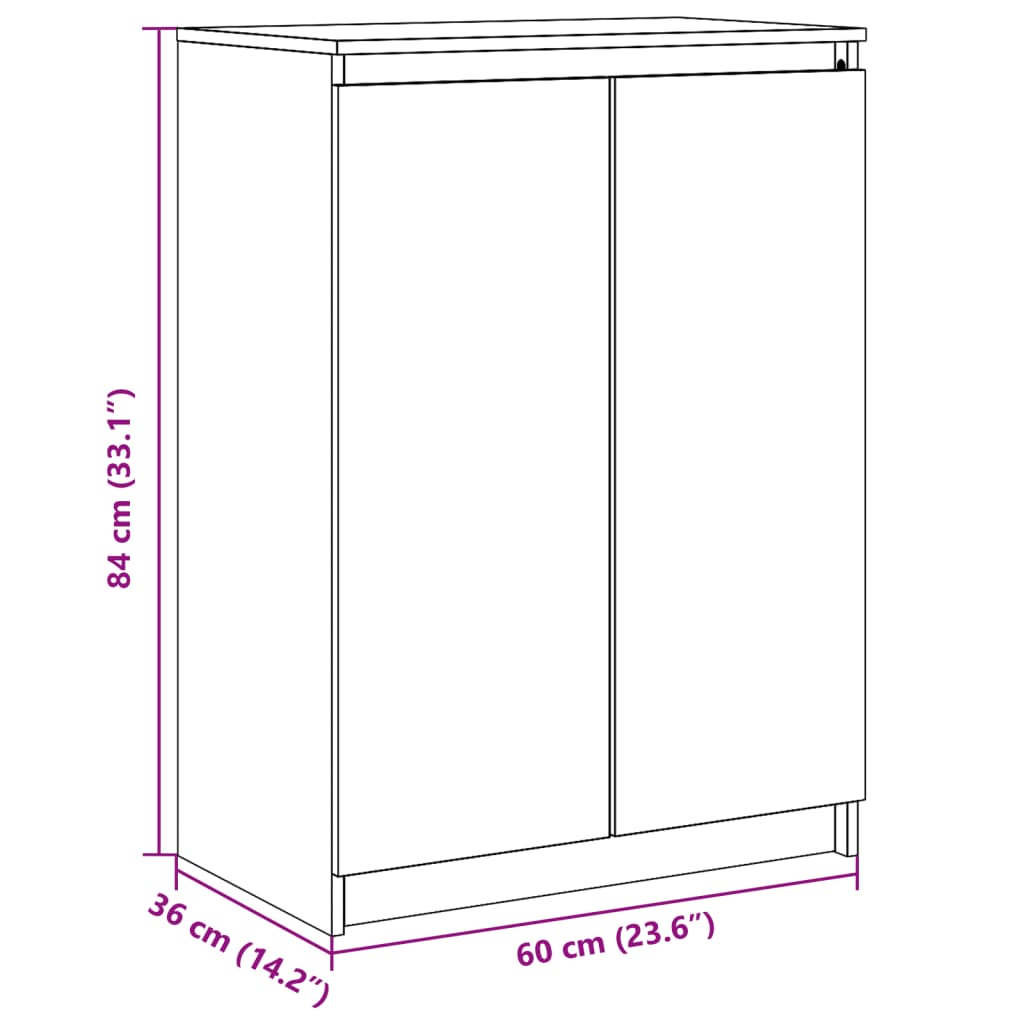 skab 60x36x84 cm massivt fyrretræ