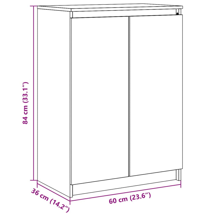 skab 60x36x84 cm massivt fyrretræ
