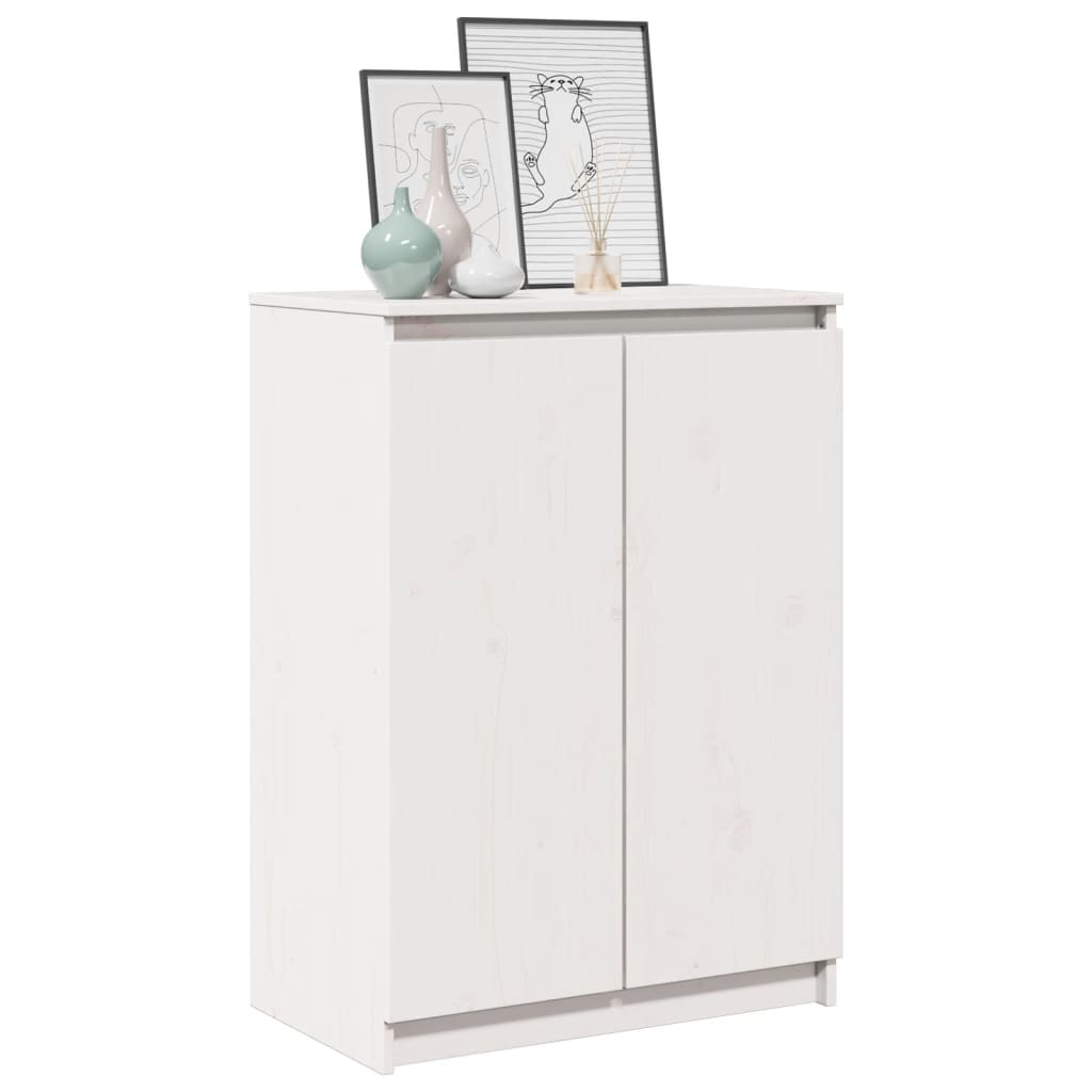 skænk 60x36x84 cm massivt fyrretræ hvid