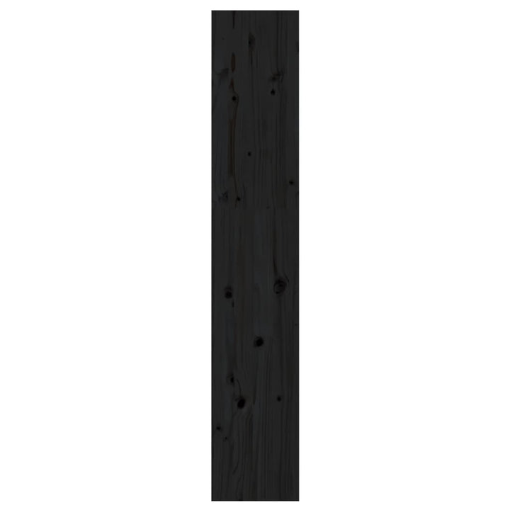 bogreol/rumdeler 60x30x167,5 cm massivt fyrretræ sort