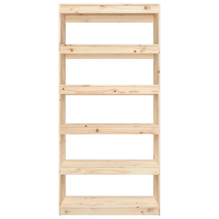 bogreol/rumdeler 80x30x167,4 cm massivt fyrretræ