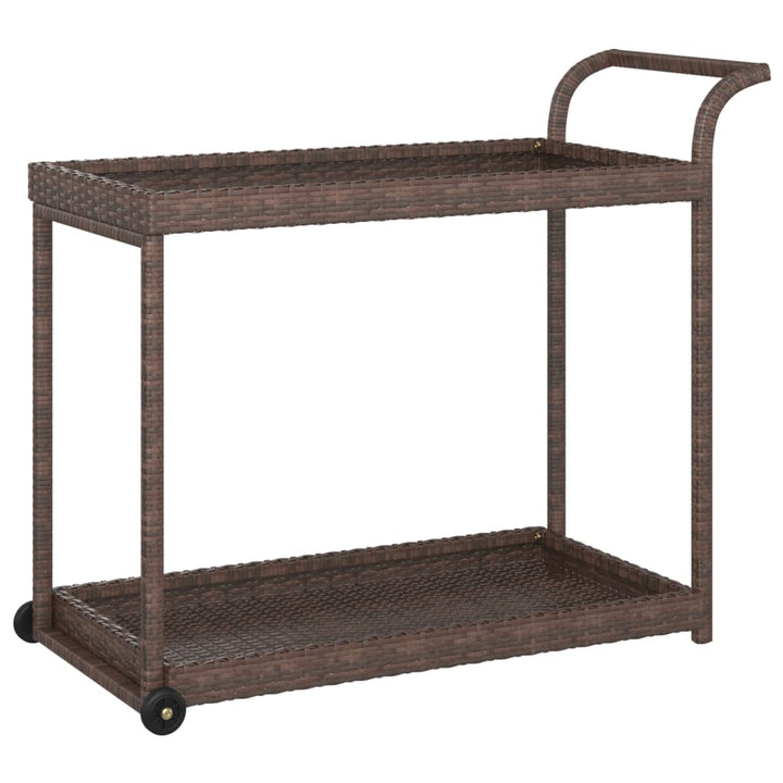 barvogn 100x45x83 cm polyrattan brun