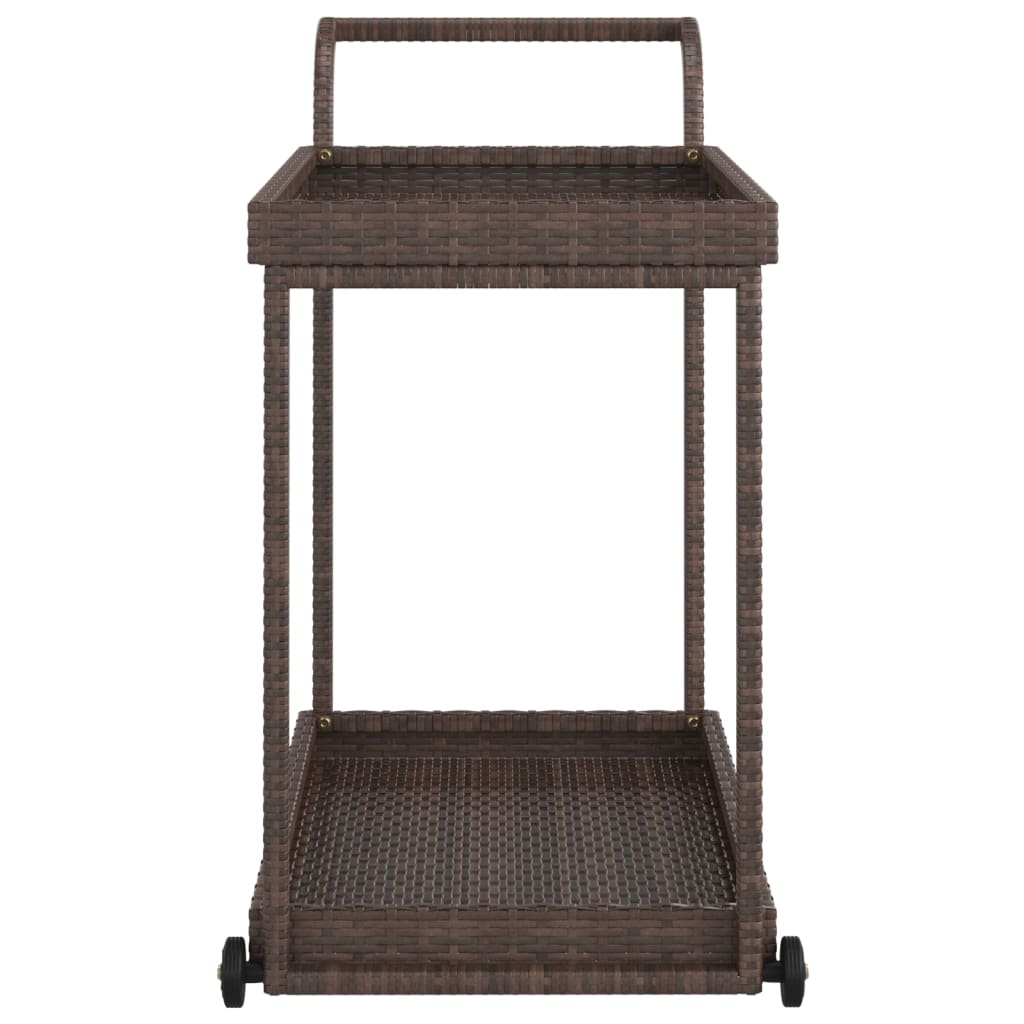 barvogn 100x45x83 cm polyrattan brun