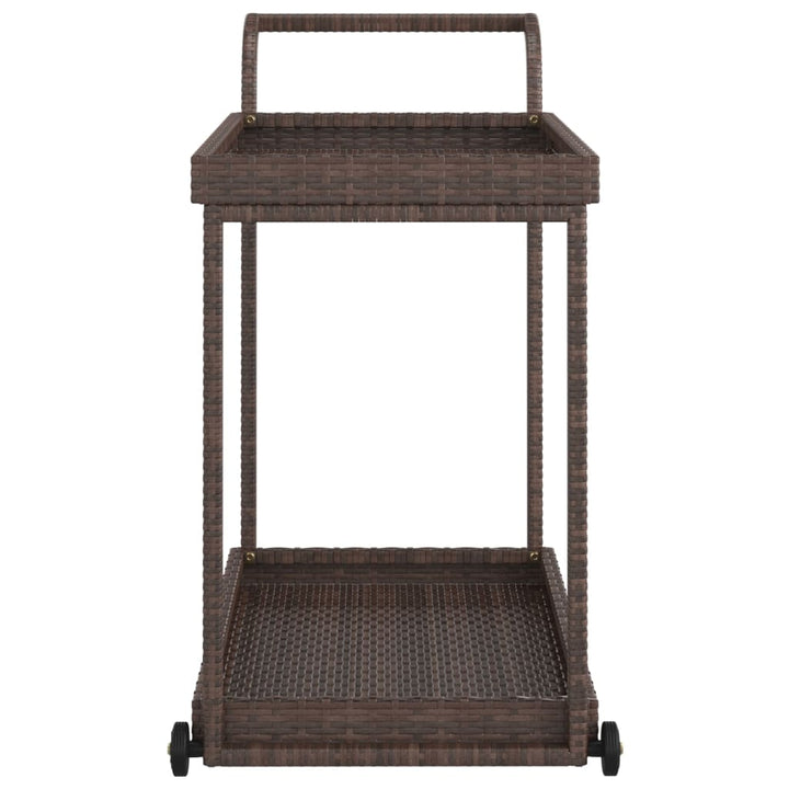 barvogn 100x45x83 cm polyrattan brun