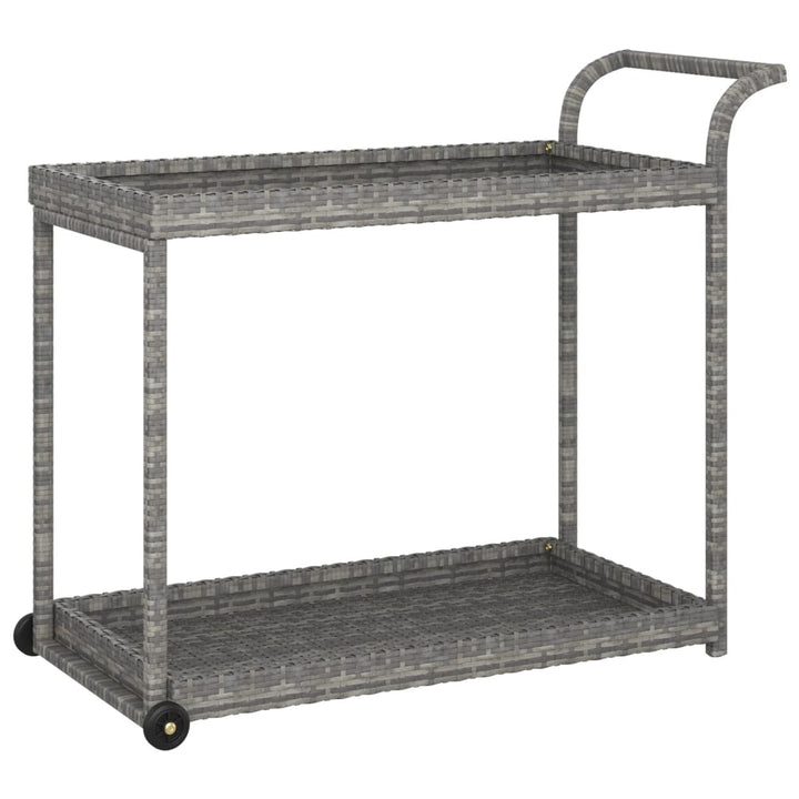barvogn 100x45x83 cm polyrattan grå