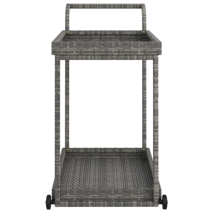 barvogn 100x45x83 cm polyrattan grå