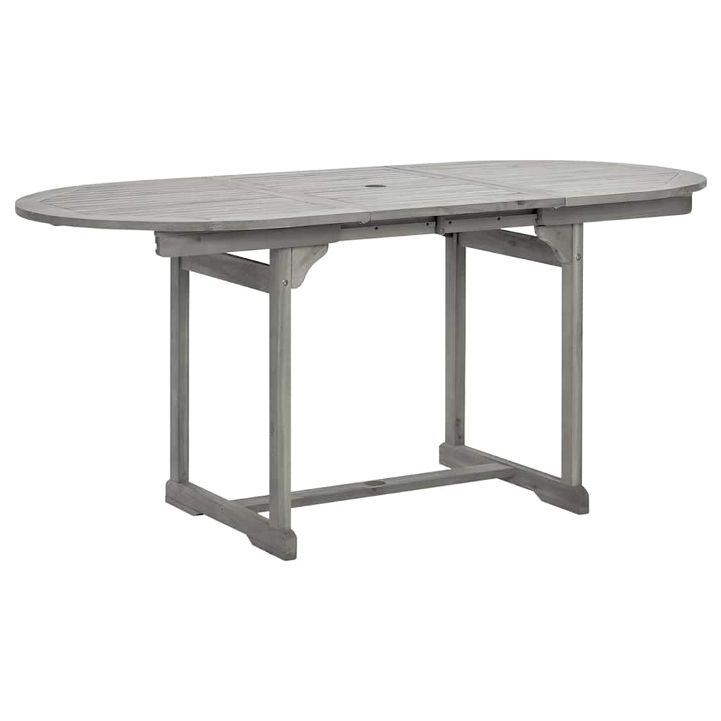 havebord (120-170)x80x75 cm massivt akacietræ