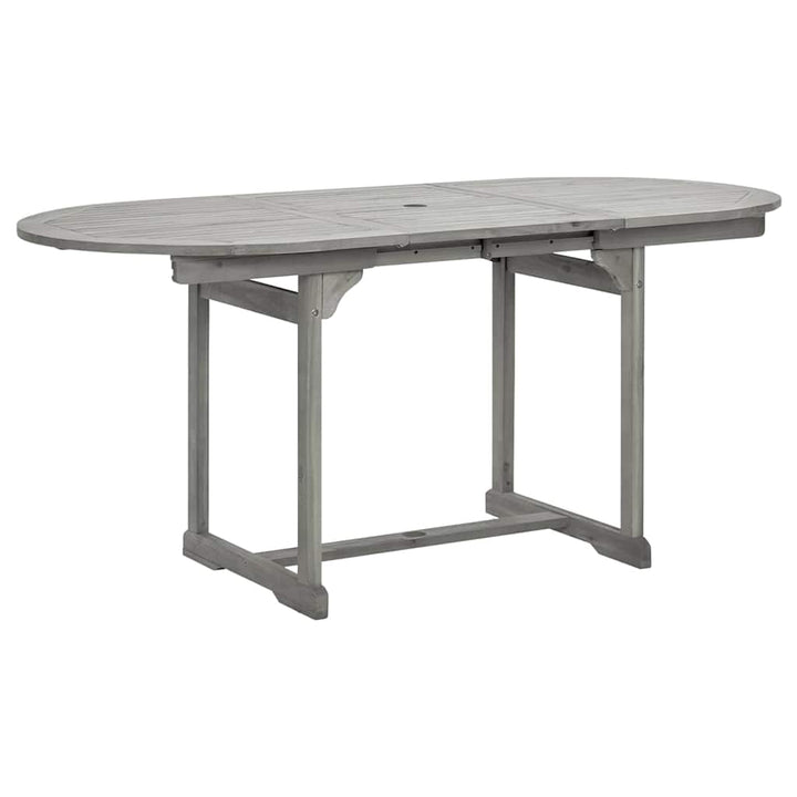 havebord (120-170)x80x75 cm massivt akacietræ