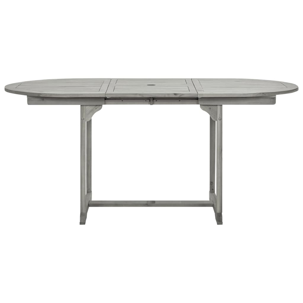 havebord (120-170)x80x75 cm massivt akacietræ