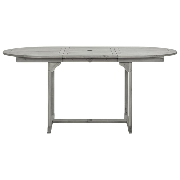 havebord (120-170)x80x75 cm massivt akacietræ