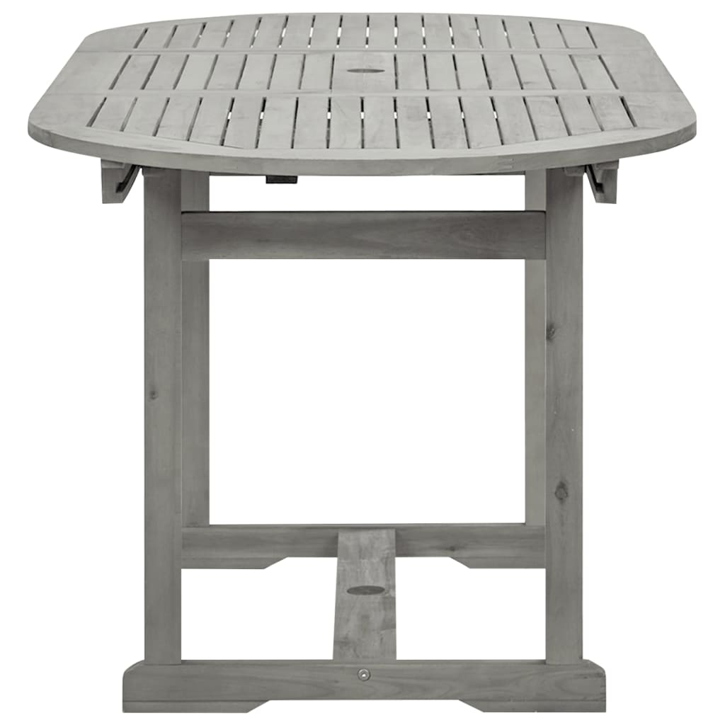 havebord (120-170)x80x75 cm massivt akacietræ