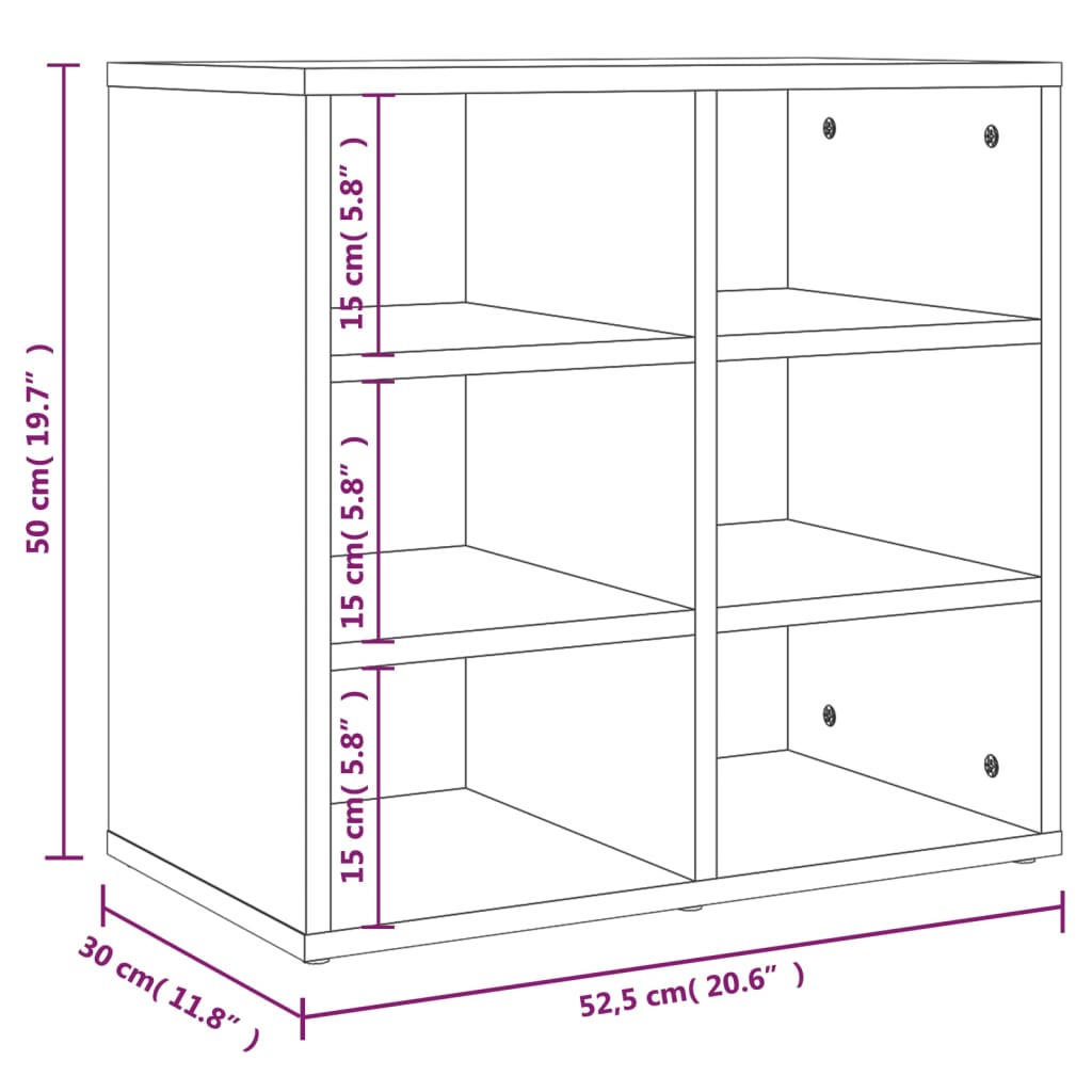 skoreoler 2 stk. 52,5x30x50 cm hvid