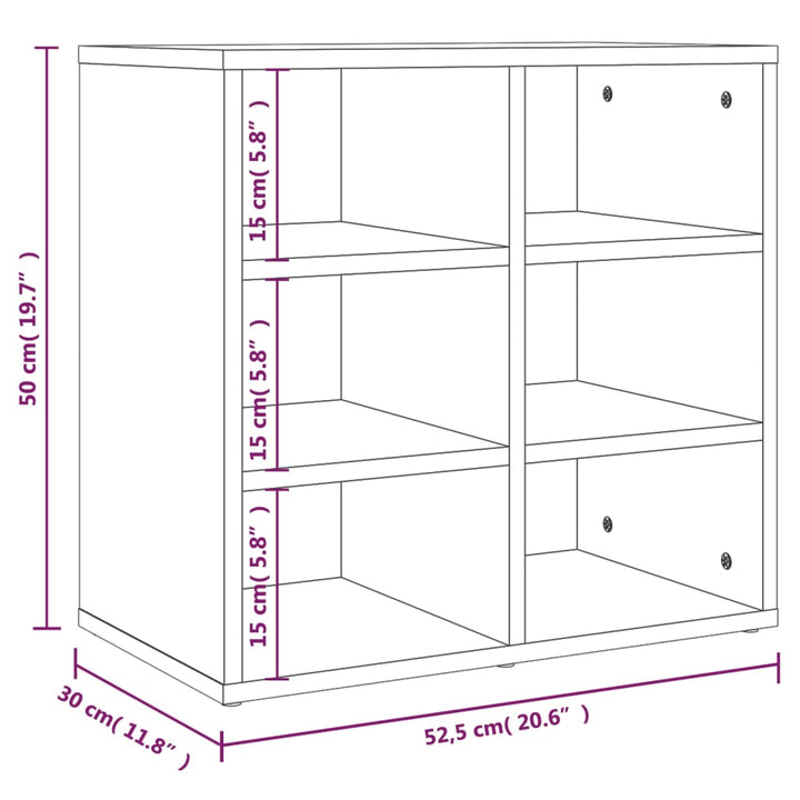 skoreoler 2 stk. 52,5x30x50 cm hvid