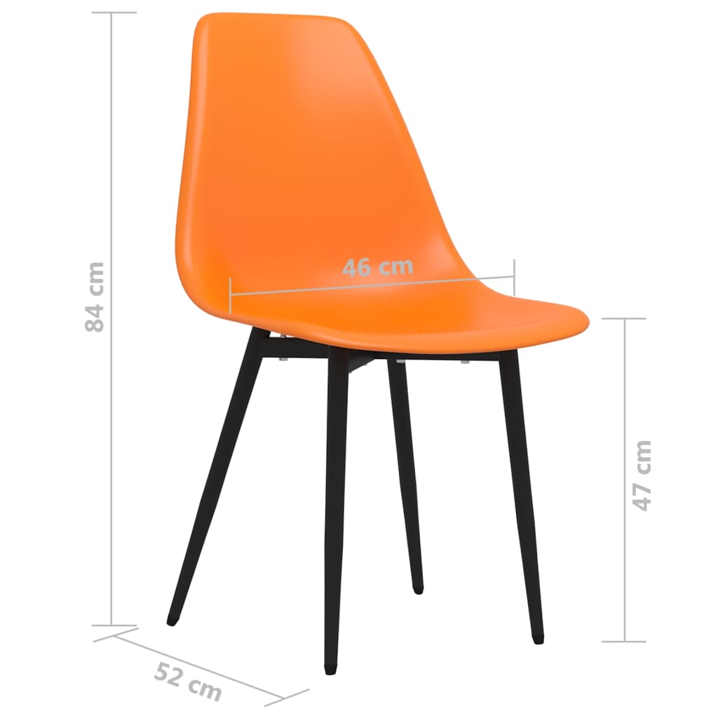 spisebordsstole 2 stk. PP orange