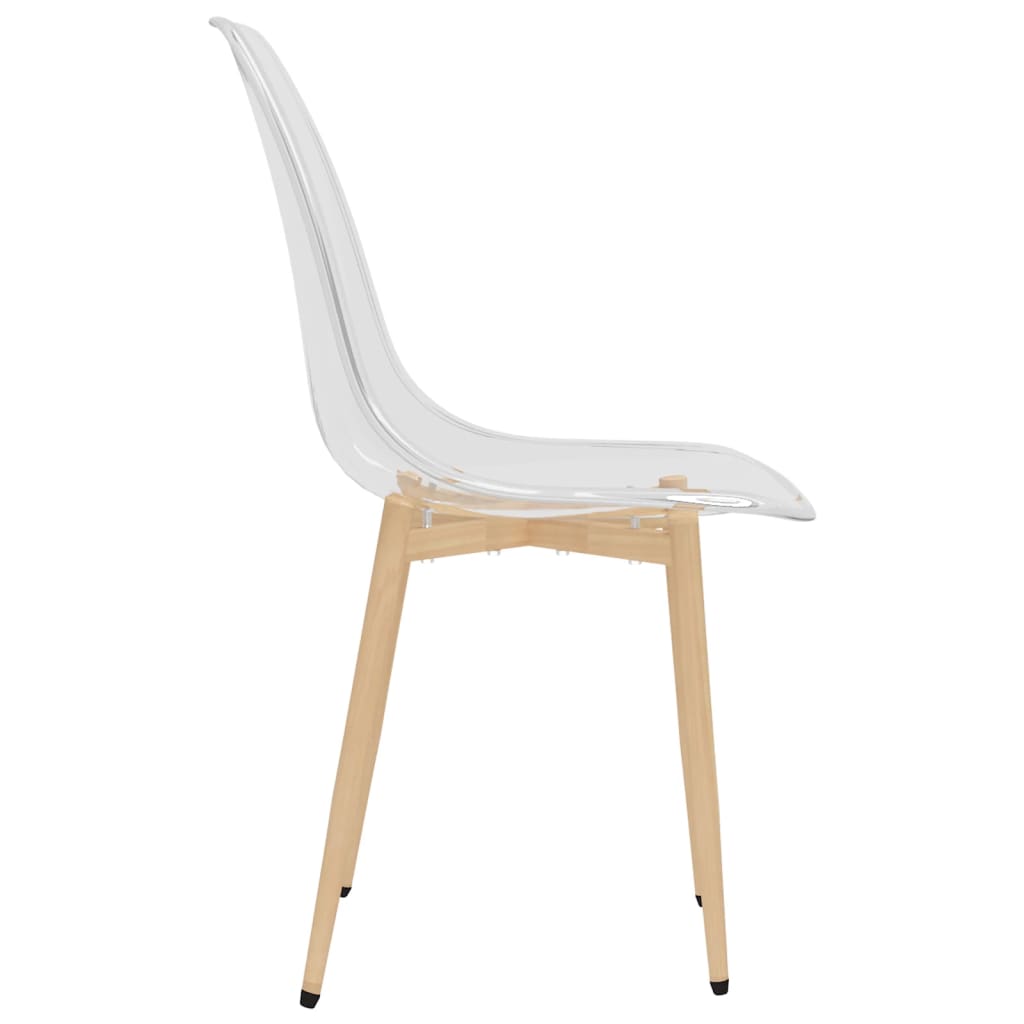 spisebordsstole 2 stk. PET transparent