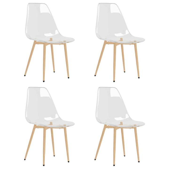 spisebordsstole 4 stk. PET transparent