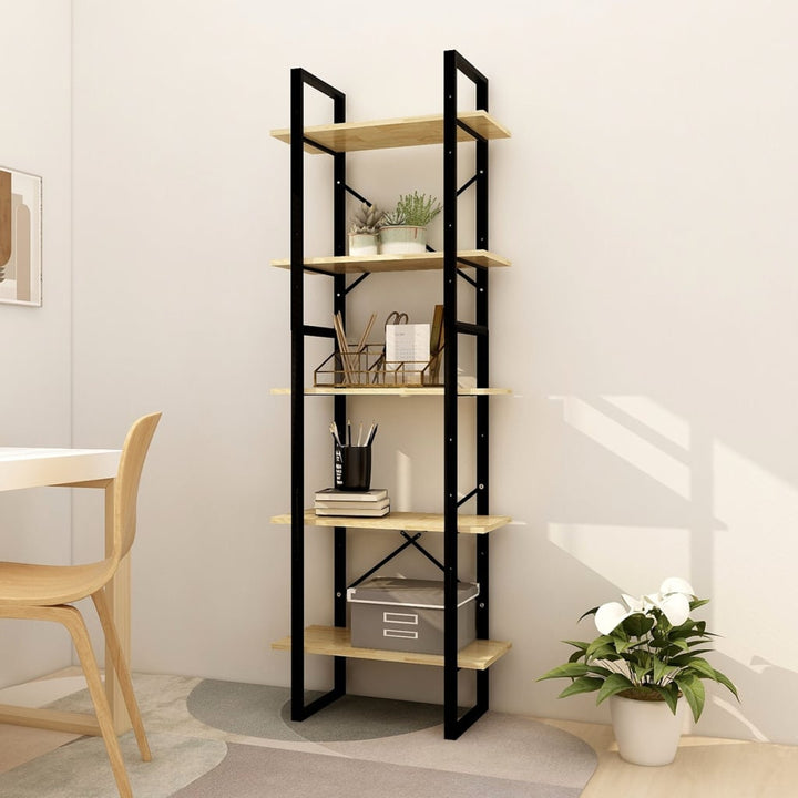 bogreol med 5 hylder 60x30x175 cm fyrretræ