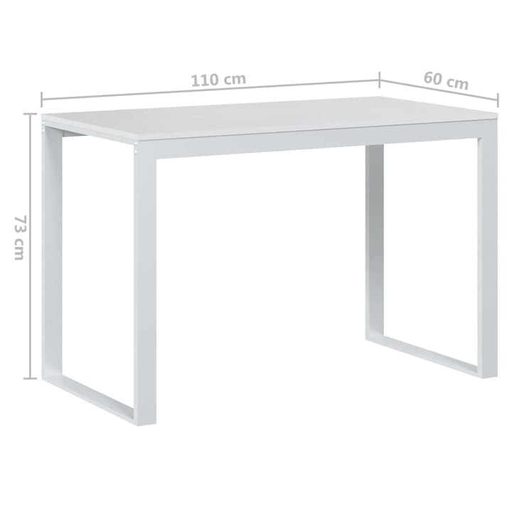 computerbord 110x60x73 cm spånplade hvid