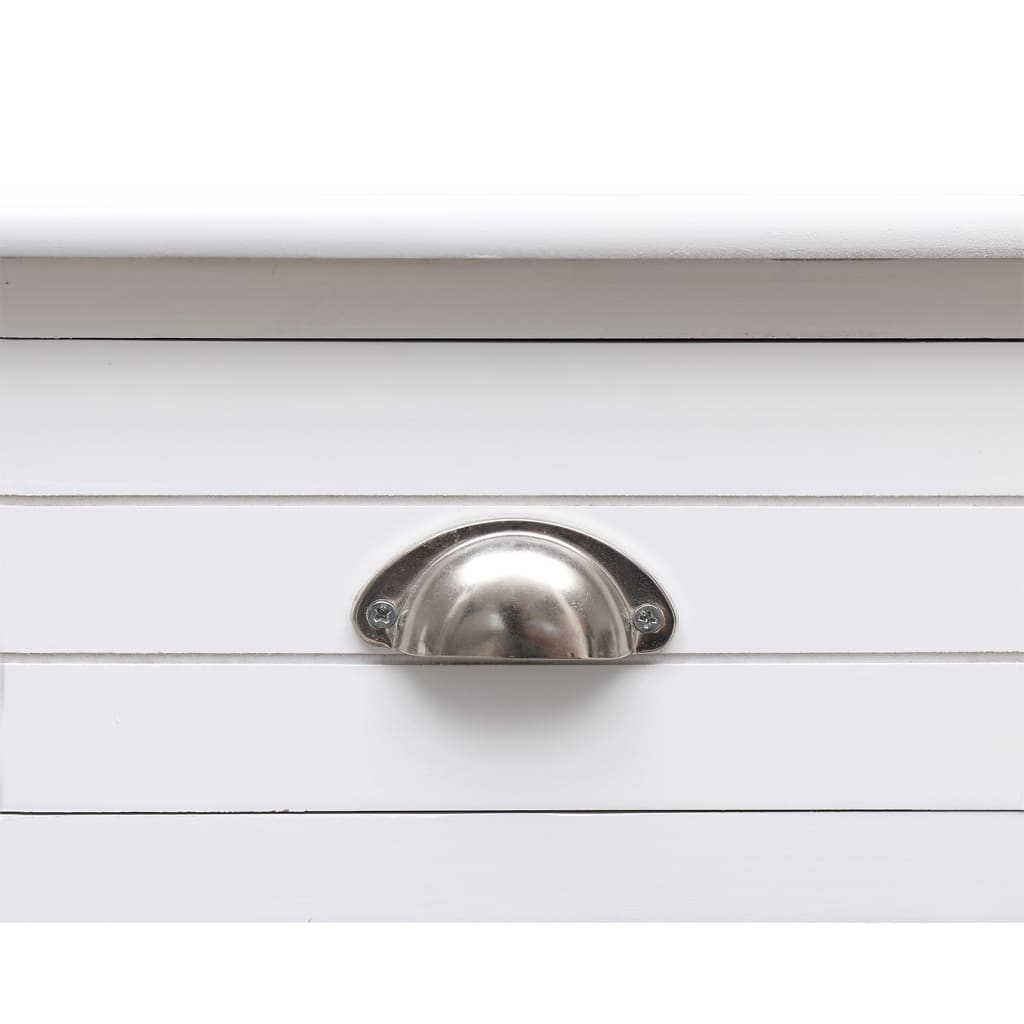 skrivebord 108x45x76 cm massivt kejsertræ hvid