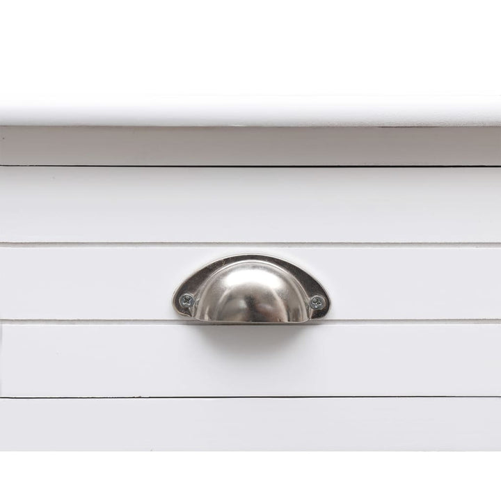 skrivebord 108x45x76 cm massivt kejsertræ hvid