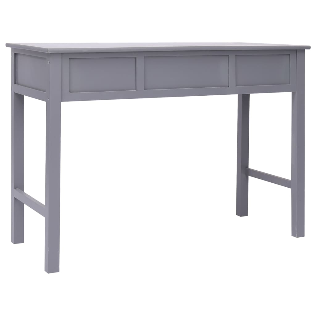 skrivebord 108x45x76 cm massivt kejsertræ grå