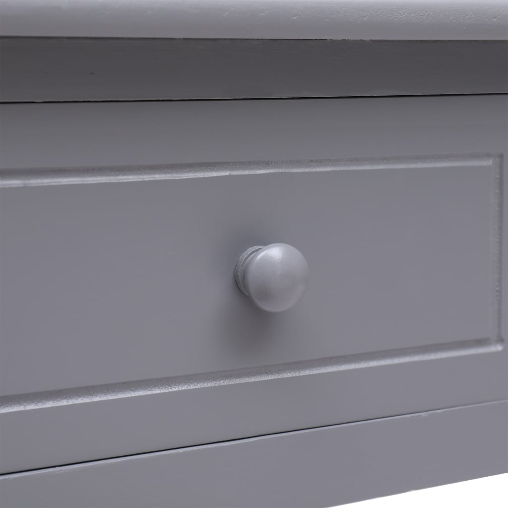 skrivebord 108x45x76 cm massivt kejsertræ grå