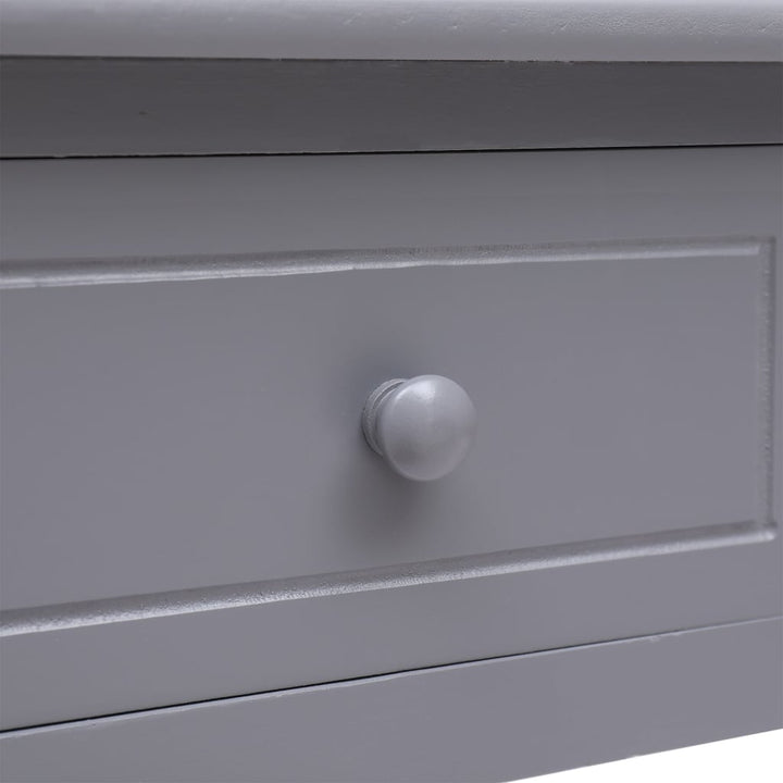 skrivebord 108x45x76 cm massivt kejsertræ grå