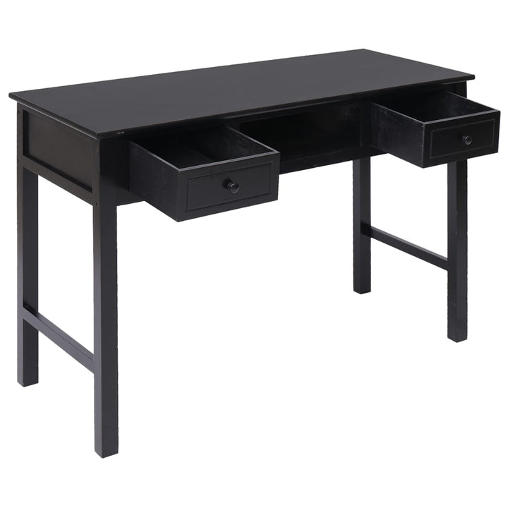 skrivebord 108x45x76 cm massivt kejsertræ sort