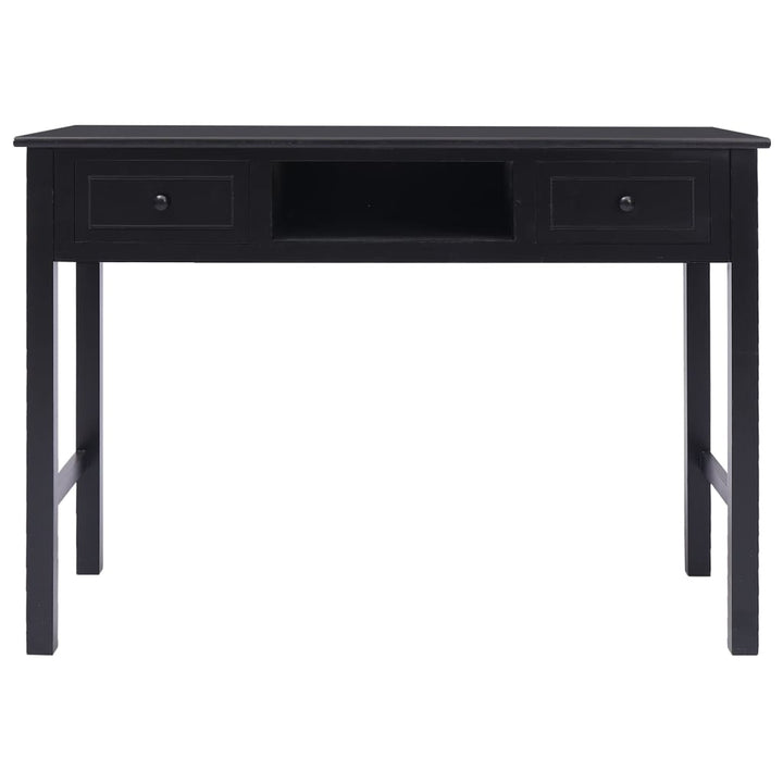 skrivebord 108x45x76 cm massivt kejsertræ sort