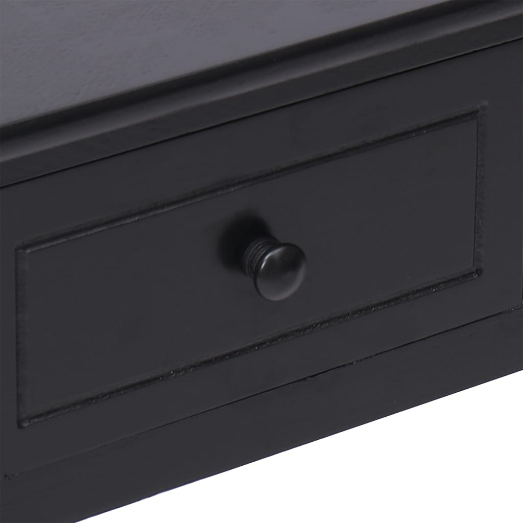 skrivebord 108x45x76 cm massivt kejsertræ sort