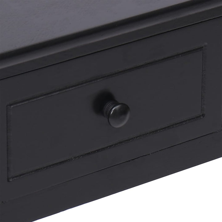 skrivebord 108x45x76 cm massivt kejsertræ sort