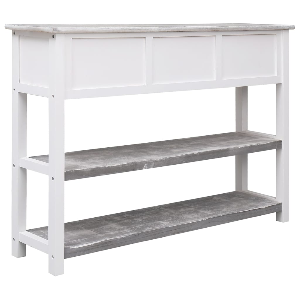 skænk 108x30x76 cm massivt kejsertræ antikgrå