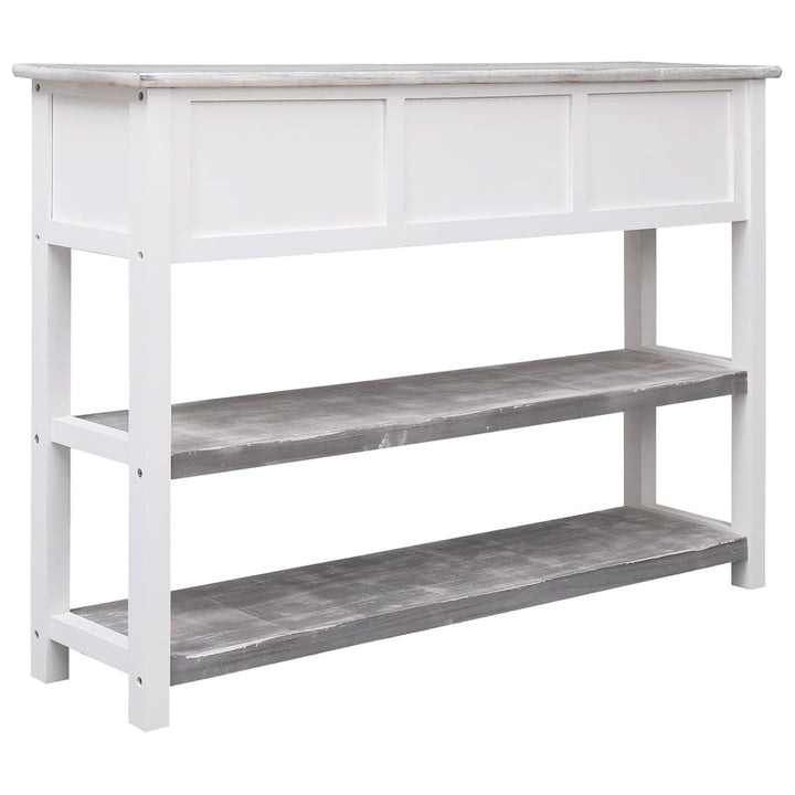 skænk 108x30x76 cm massivt kejsertræ antikgrå