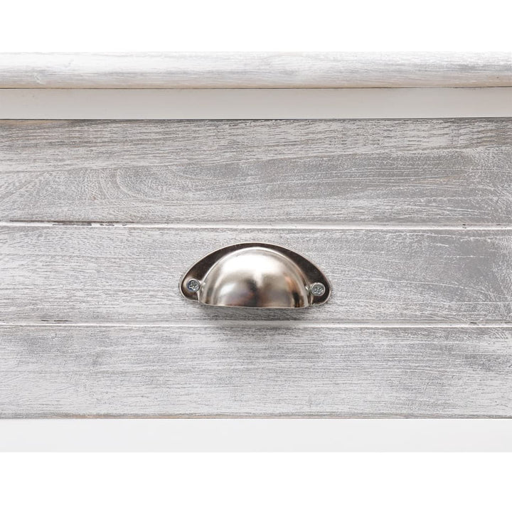 skænk 108x30x76 cm massivt kejsertræ antikgrå